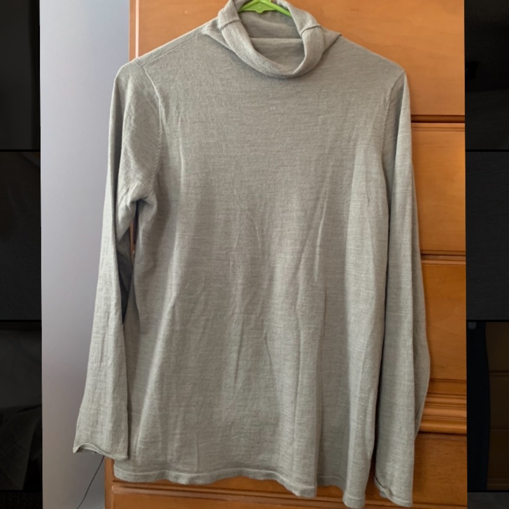 Eileen Fisher mock neck wool sweater